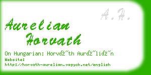 aurelian horvath business card